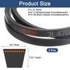 sourcing map 3 Pcs 3L470 Classic Wrapped Rubber V-Belt, 47"(1194mm)