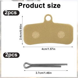 2 x Front and Rear Brake Pads, Metal Replacement Disc Brake Pads for Surron Light Bee X/S Segway X160 X260 Talaria Sting R MX3 MX4 Electric Dirt Bike Parts Accessories