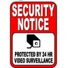 Security Notice Protected by 24 Hour Video Surveillance Business Sign - Window Wall Sticker
