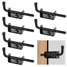 Lainballow 6 Pcs Barrel Bolt Latch Pin, 5 Inch Spring Loaded Latch Pin, 304 Stainless Steel Trailer Gate Spring Latch, Heavy Duty Steel Sliding Door Lock for Doors, Cabinets, Chests, Trailer Gate