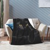 Black Cat Flannel Throw Blanket Lightweight Soft Warm Bed Throws
