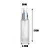 3PCS 30ML/1oz Empty Frosted Glass Lotion Pump Bottle Refillable Cosmetic