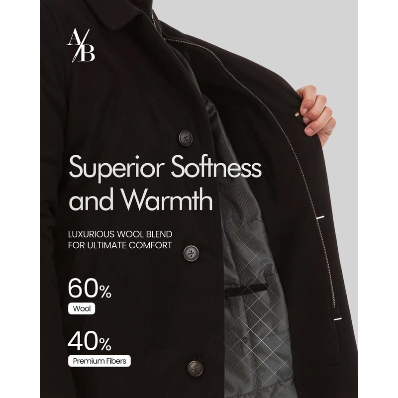 Adam Baker Men's (GROVER) 2879KAB Classic Fit Wool Blend Car