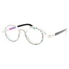 bullabulling Retro Round Diamond Reading Glasses for Women Stylish Bling