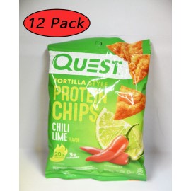 Quest Protein Chips 22g PROTEIN 2g Net Carb - 12 PACK - NEW 12 COUNT PACKAGE - BBQ - 12 PACK
