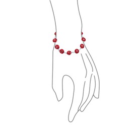 Bling Jewelry Protection Good Luck Amulet Turkish Opaque Red Glass Bead Evil Eye Bracelet For Women Teen .925 Sterling Silver 7 Inch