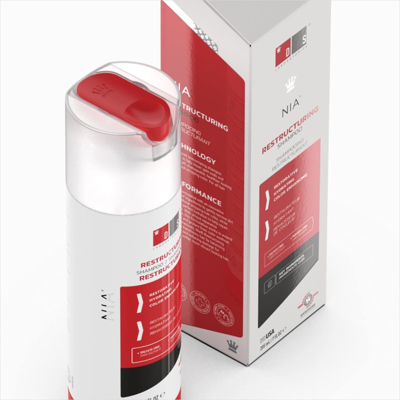DS Laboratories Nia Shampoo para Cabello Maltratado, Seco y Sin