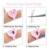 Glue Rings, 300 PCS Glue Rings for Eyelash Extension, Disposable