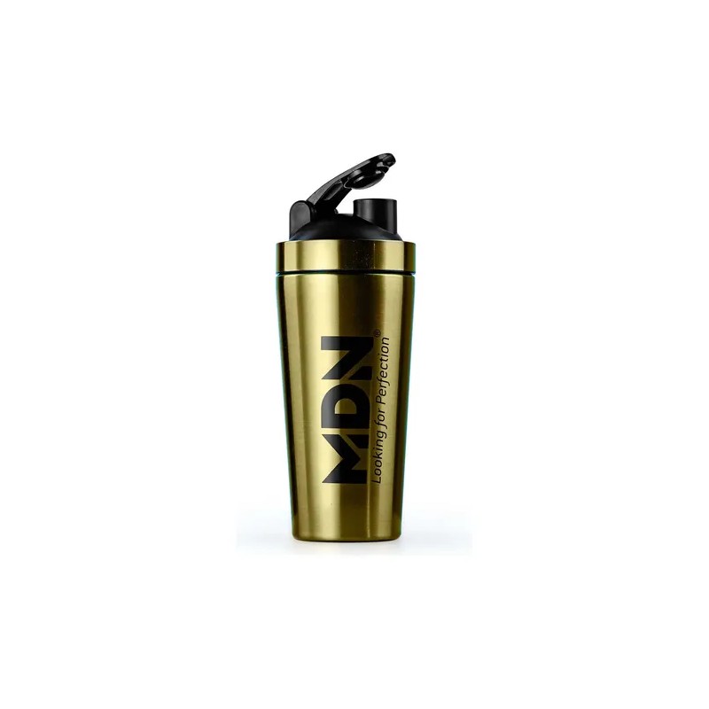 Vaso Shaker Aluminio Dorado Mdn Sports Mezclador Proteínas