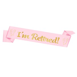 Retirement Party Decorations Retired Sash Retirement Gift for Women Retirement Gifts for Woman Retirement Decorations Happy Retirement Decorations Retired Gifts Retirement Party Photo Booth Props Pink