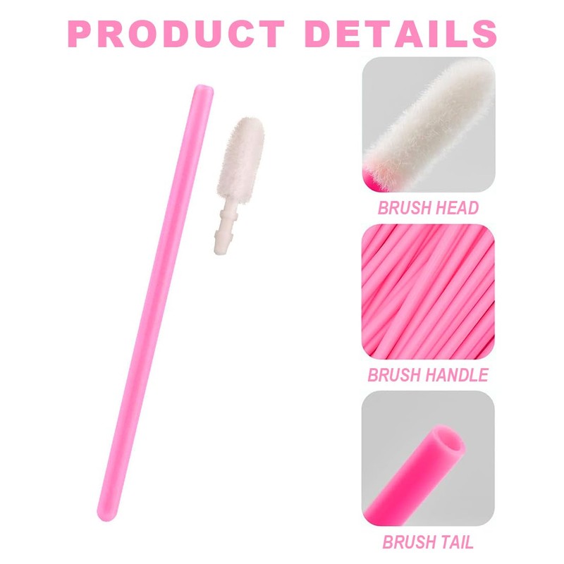 VIVIIHOO Pack of 100 Disposable Lip Brushes, Lipstick Makeup Brush,