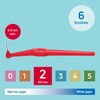 TePe Interdental Brush Angle, Red, 0.5mm/ISO 2, 6pcs, Interspace Cleaning,
