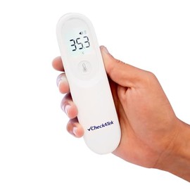 Checkatek TIY01 Termómetro Digital Infrarrojo Sin Contacto, Pantalla LCD, Medición en 1 Segundo, Modos CF, Memoria múltiple                           