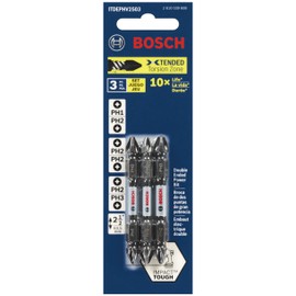 BOSCH ITDEPHV2503 3-Piece 2-1/2 In. Impact Tough Double-Ended Screwdriving Bit Assorted Set