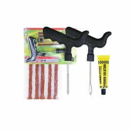 AIMALL 8PCS Tyre Repair Kit Emergency Tubeless Tire Fix Tool for Car, Truck, Motorcycle, ATV, RV, Tractor Puncture Repair Heavy Duty