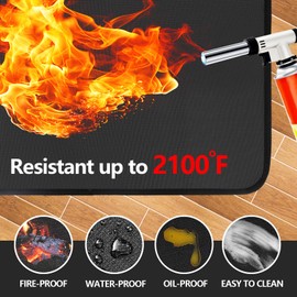 2PCS Heat Resistant Mats for Countertop,15x18 in Fireproof Air Fryer Mat,Grill Mats for outdoor Grill to Protect Your Prep Table and Outdoor Grill Table, Kitchen Countertop Protector Hot Pad for Grill
