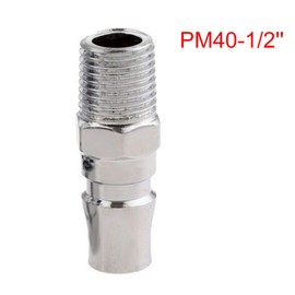 Air Coupler BE-TOOL PM40-1/2" BSP Airline Connectors Quick Release Male Air Hose Fitting for Compressor Tools (Pack of 2)
