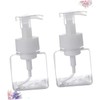 GLEAVI 2Pcs Foaming Pump Bottle Transparent Refillable Containers for Cosmetics