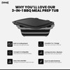 XL Collapsible BBQ Prep Tub with Cutting Board & Drain
