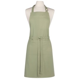Now Designs Cotton Chef's Kitchen Apron, Solid Sage Green 28 x 32 in