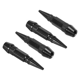 PATIKIL 4 Pcs 60mm Spiked Shape Tire Valve Stem Caps Car Wheel for Car Black