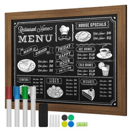 SHANTRA 36"x24" Magnetic Chalkboard - Wooden-Framed Large Blackboard For Homes & Offices, School - Hanging Magnetic Wall Board