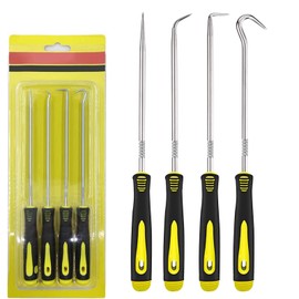 Yuentoen Hose Removal Hook Set, 4 Pieces Hook and Pick Set, Hand Repair Kit Mechanic for Removing Oil Seals and O Rings