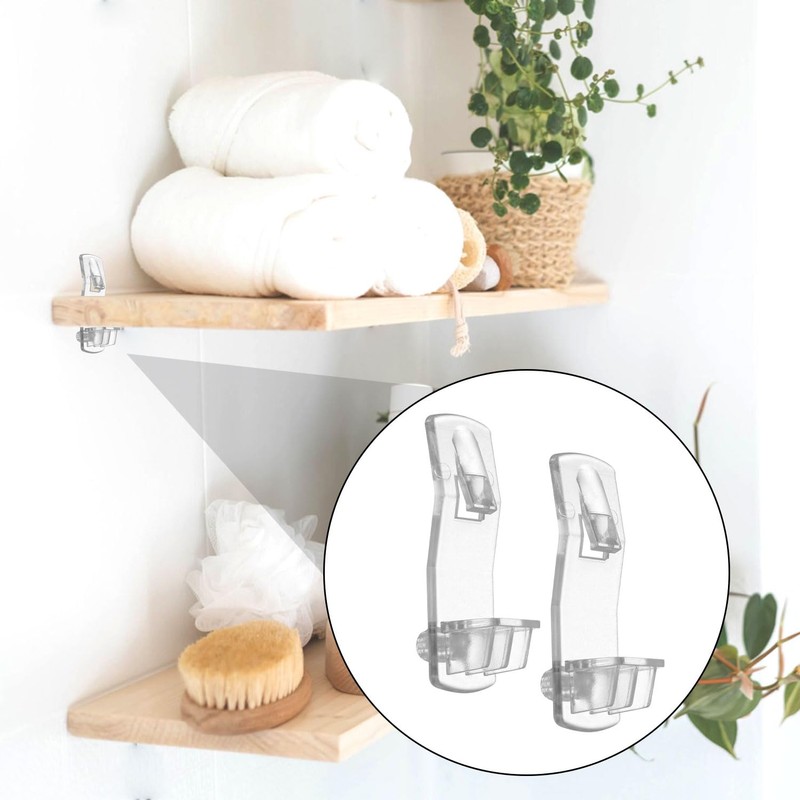 20pcs Self Locking Shelf Support Pegs, Clear Plastic Shelf Pins