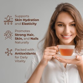 Titan Tonics Marine Collagen Beauty Tea – Infused with Organic Botanicals for Skin, Hair & Nails – Hibiscus Acai Flavor – 30 Tea Bags (Hawaiian Berry)