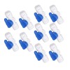 10Pcs Inline Shut Off Ball Valve 3/8in OD Plastic Quick