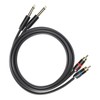 JORINDO Dual 6.35mm Male to Double RCA Male Cable Audio