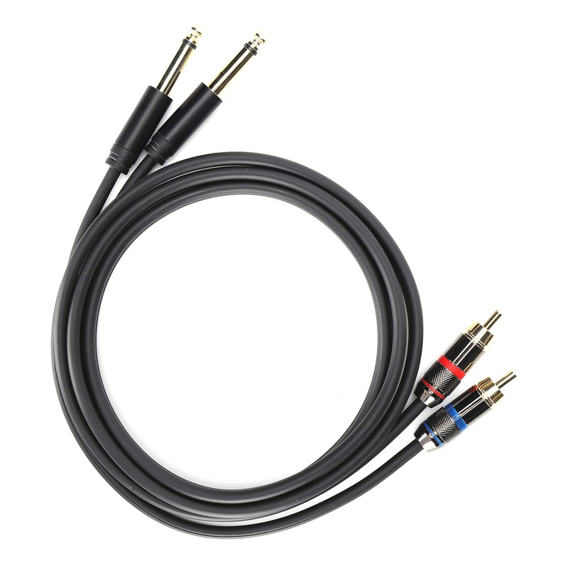 JORINDO Dual 6.35mm Male to Double RCA Male Cable Audio