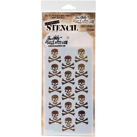 Tim Holtz Layered Stencil 4.125"x8.5"-crossbones
