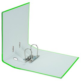 Falken Original Coloured PP Plastic Folder, Made in Germany 8 cm-Wide DIN A4 Pastel Light Green Colour Ring Binder, Vegan-Friendly Lever Arch Folder, Letter Folder, Office Folder, Slotted Folder