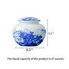 WF Large Ceramic Coffee Container, Tea Sugar Canister, Chinese Blue