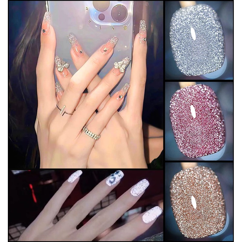 Biutee Color Gel Nails, 6 Colors, Flash Nail Gel Set,