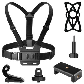 AKASO Chest Mount Harness, Action Cameras Accessories Kit for EK7000/EK7000 Pro/Brave 4/Brave 4 Pro/Brave 7 LE/Brave 7/Brave 8, and other Action Cameras and Smartphones