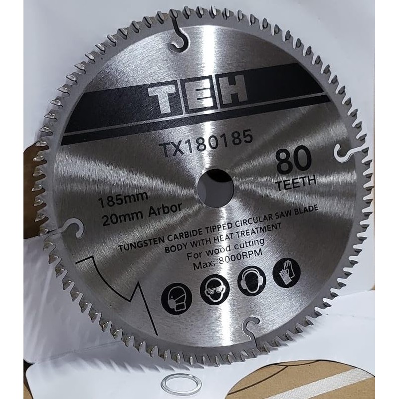 TCT Circular Saw Blade 185mm x 80T x 20mm Bore