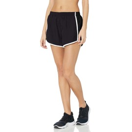 Augusta Sportswear - Pantalón Corto para Mujer, Talla Junior, Negro/Negro/Blanco, Large