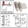 Cosmas 17139-SN Satin Nickel Hinge Variable Overlay (Pair) [17139-SN]