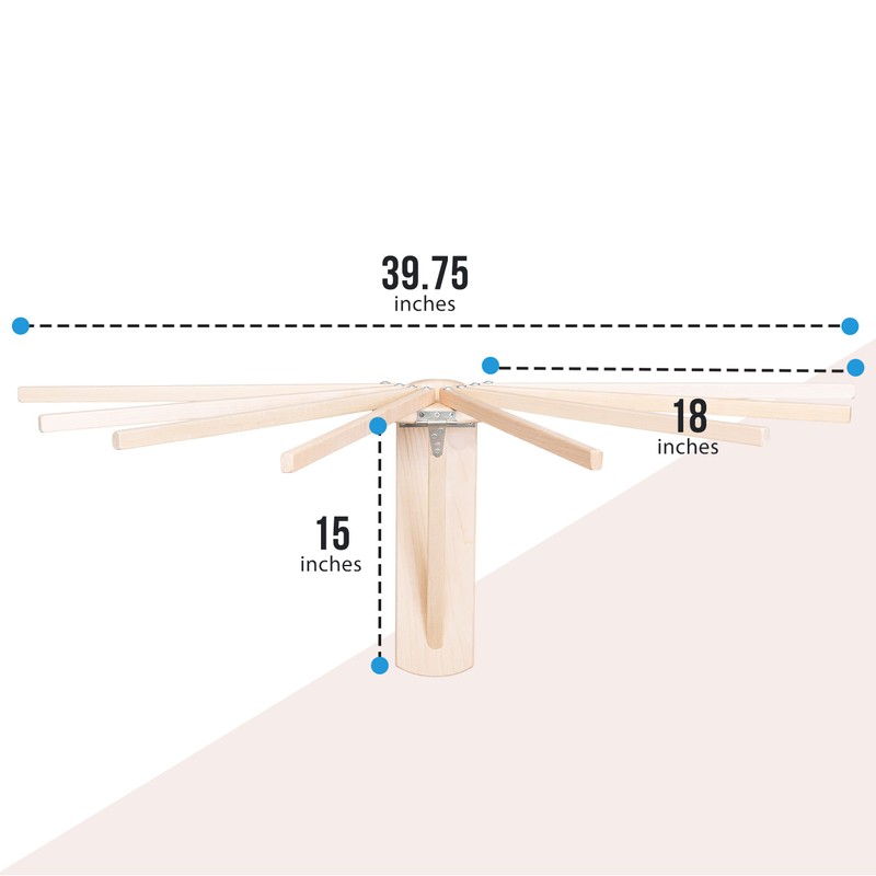 Pennsylvania Woodworks Wall Mounted Clothes Drying Rack - Heavy Duty,