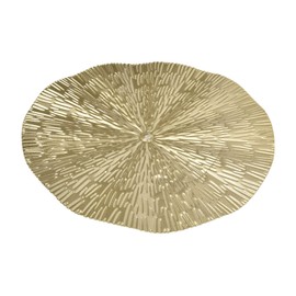 Acouto - Decoración redonda para pared, estilo elegante, material de hierro, 24,5 cm, 24,4 cm, textura delicada, aspecto dorado, círculo irregular, decoración de pared redonda, decoración de pared