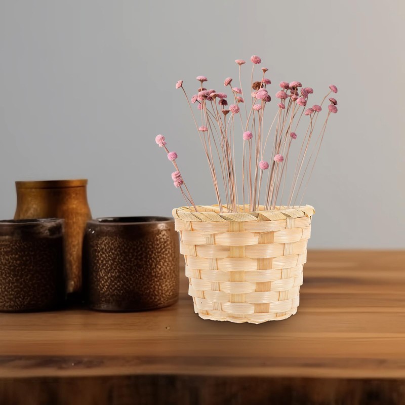 NUOBESTY 36Pcs Mini Woven Basket, Small Wicker Baskets Miniature Rattan