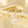 Pearl Hoop Earrings for Women Trendy Small Pearl Hoop Earrings