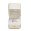 Woodten Small Presentation Jewelry Ring Gift Box Premium White PU