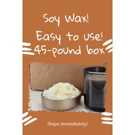Golden Brand 415 Soy Wax Flakes, 45 pound box; All Natural Soy Wax; Wholesale Candle Wax for Candle Making; Perfect Candle Making Supplies, White(GW-415); Quick Ship; Melt in microwave