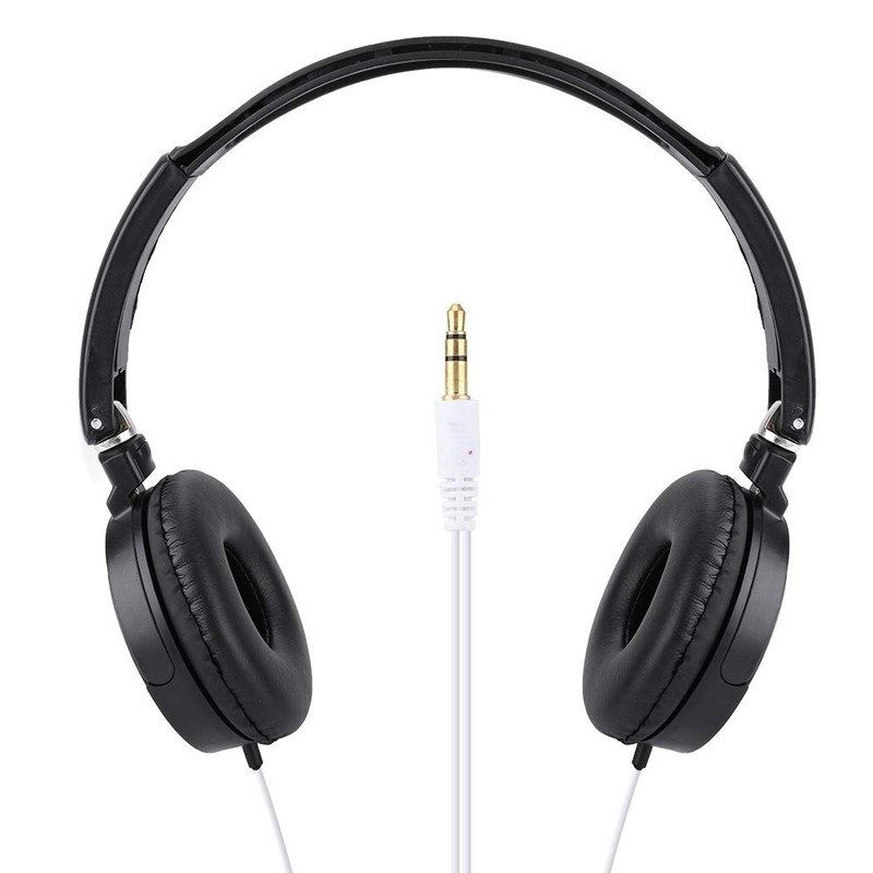 Over-Ear Headphones, Foldable Compact Wired Headset, Easy to Adjust/Sports/Lightweight Stereo