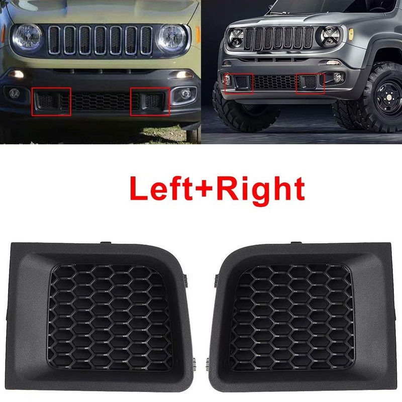 Front Bumper Grille Insert Bezel Cover Replacement (LH + RH)
