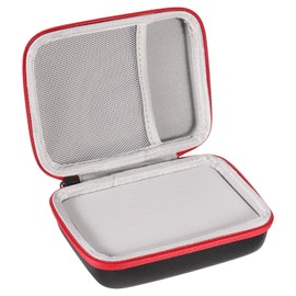 sourcing map Guitar Picks Holder Box Nylon Acoustic Electric Guitar Pick Case Bag Red