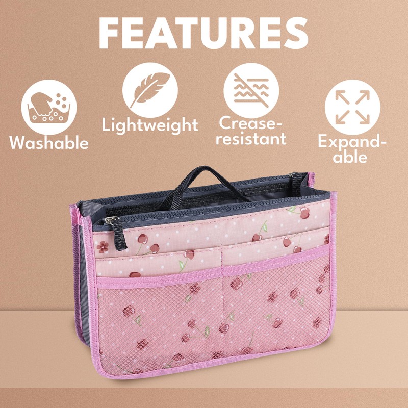 JJ PRIME - Multi Compartment Bag Handbag Insert | Expandable
